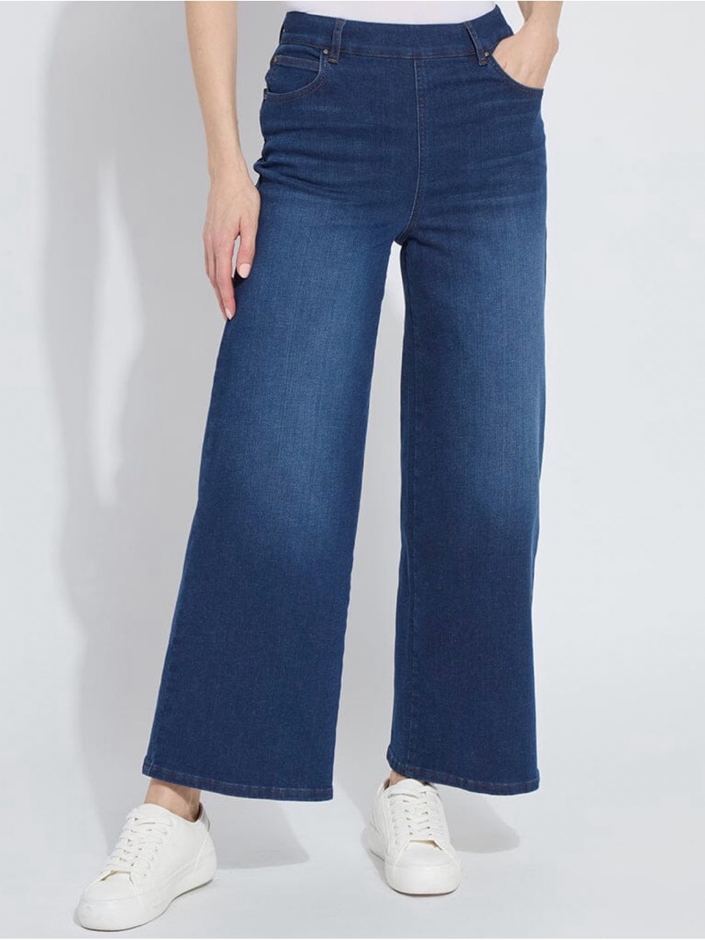 Lysse Wide Leg Women Jeans - Dark Blue